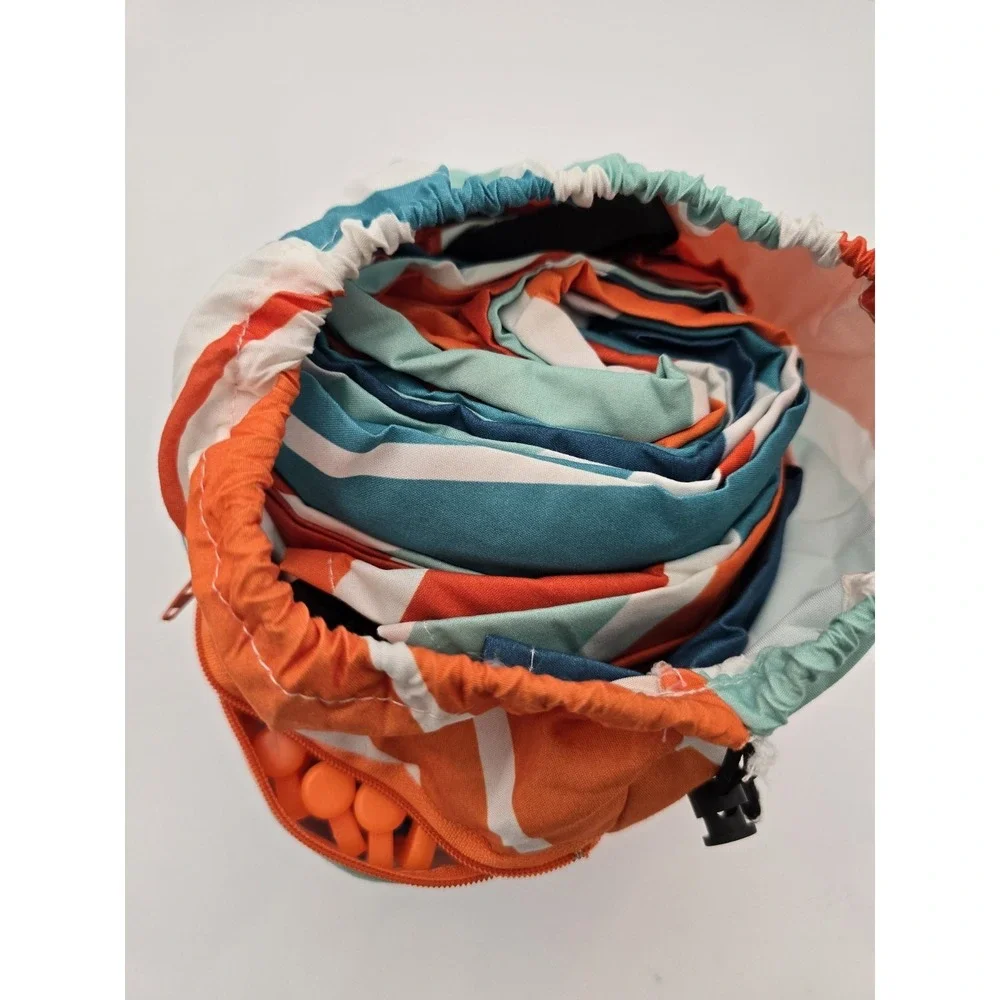 Everlasting Comfort Large Beach Blanket, 10 People, 6 Stakes (Orange - 10'8